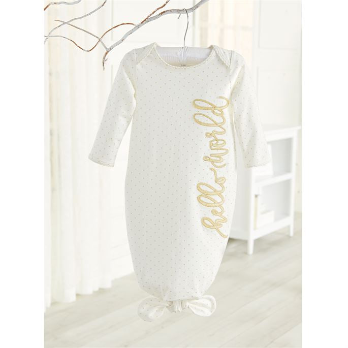 Mud Pie Hello World Tie Sleep Gown