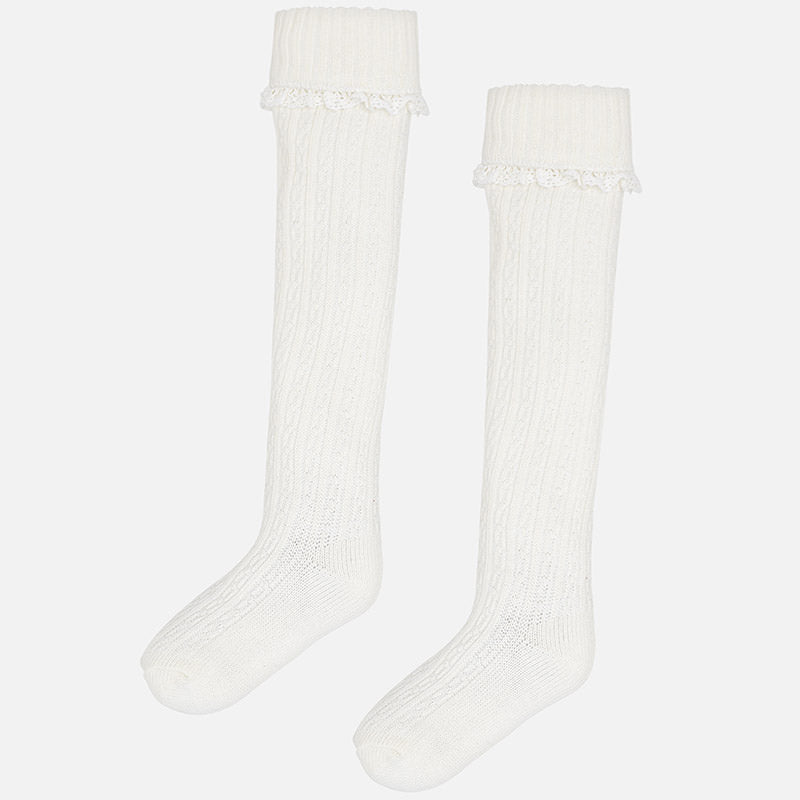 Mayoral Cable Knit Socks