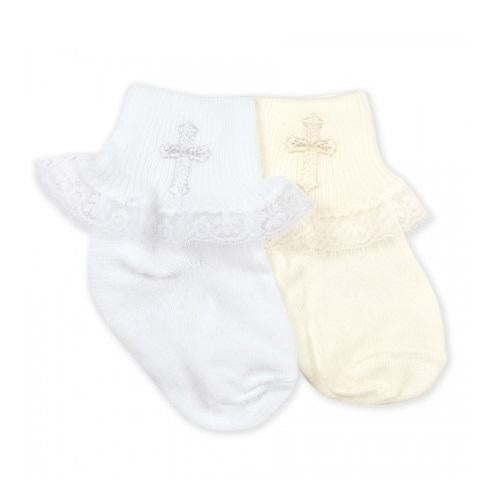 Jefferies Lace Christening Socks