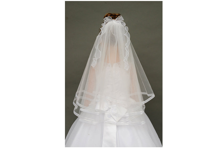 Curly Bow Organza Veil