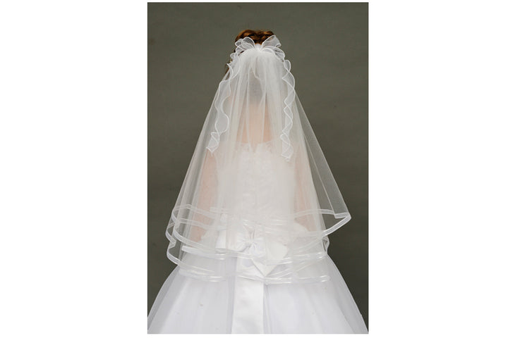 Curly Bow Organza Veil