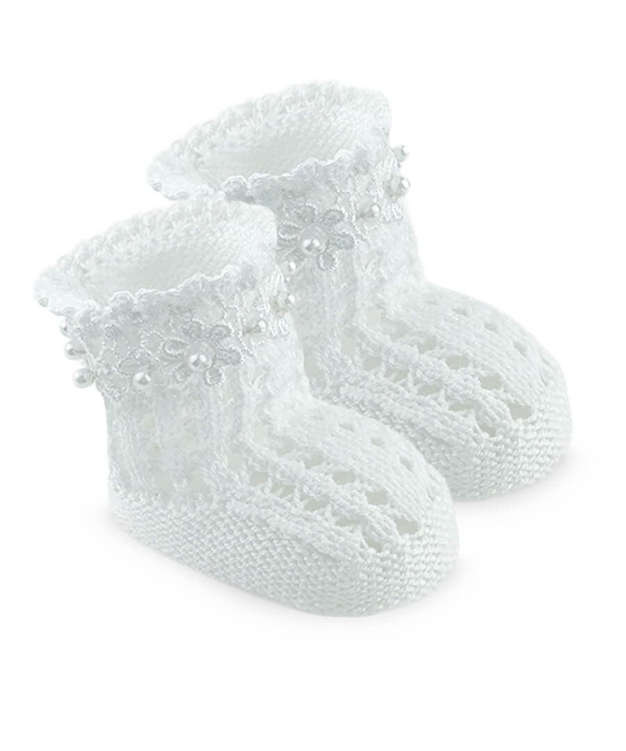 Crochet Pearl Booties
