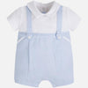 Mayoral Sky Blue Romper Bib