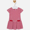 Mayoral Striped Dress in Poppy