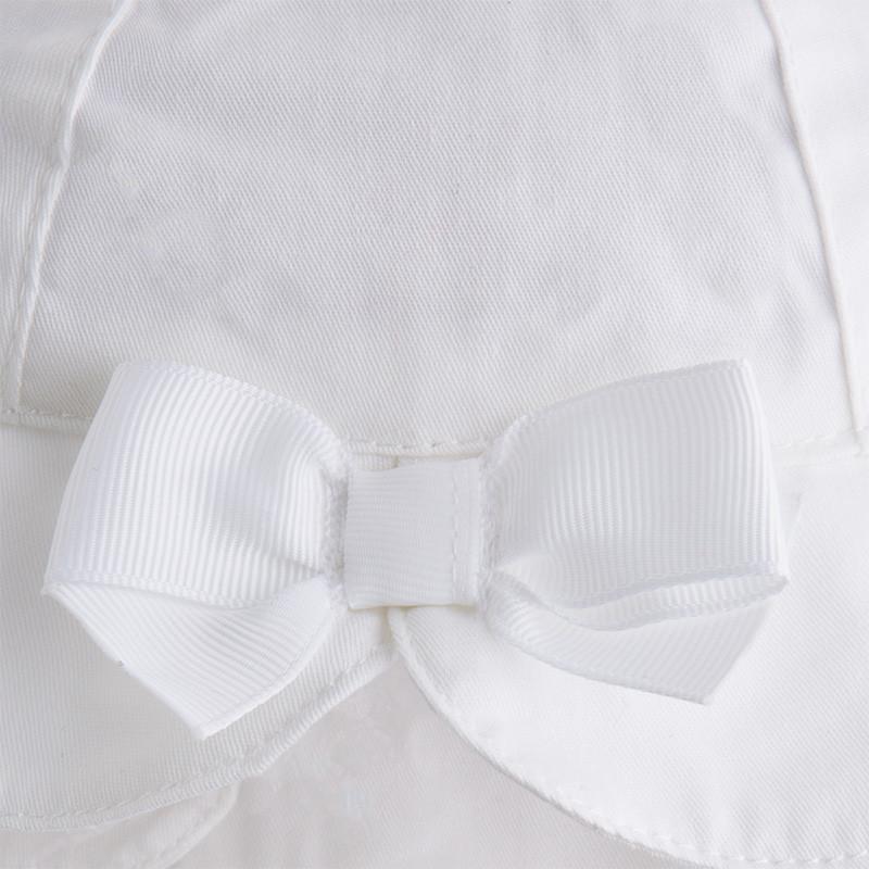 Mayoral Twill Hat in White or Poppy