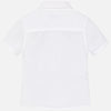 Short sleeve White Button Down Linen Shirt For Baby Boy