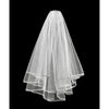 Two Tiered Crystal Veil Communion White