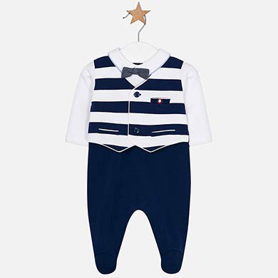 Navy Baby Romper