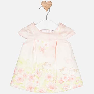 Pastel Peach Floral Dress