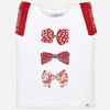 Sleeveless bow t-shirt