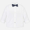 Long sleeve shirt with bow-tie