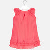 Pleated ruffled dress