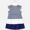 Pleated Stripe Dress