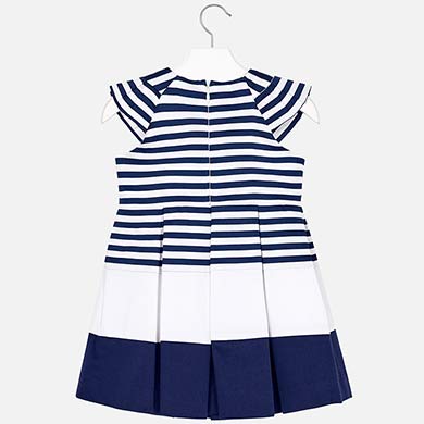 Pleated Stripe Dress