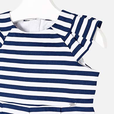 Pleated Stripe Dress