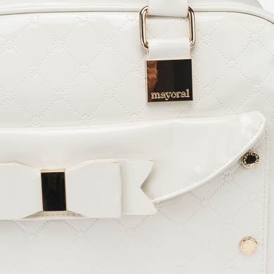 Cream Baby Bag Buckles Handles Bow