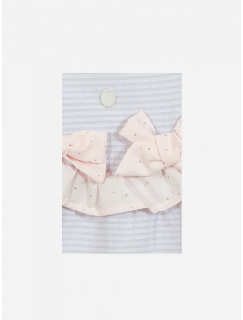 Patachou Grey Striped Romper