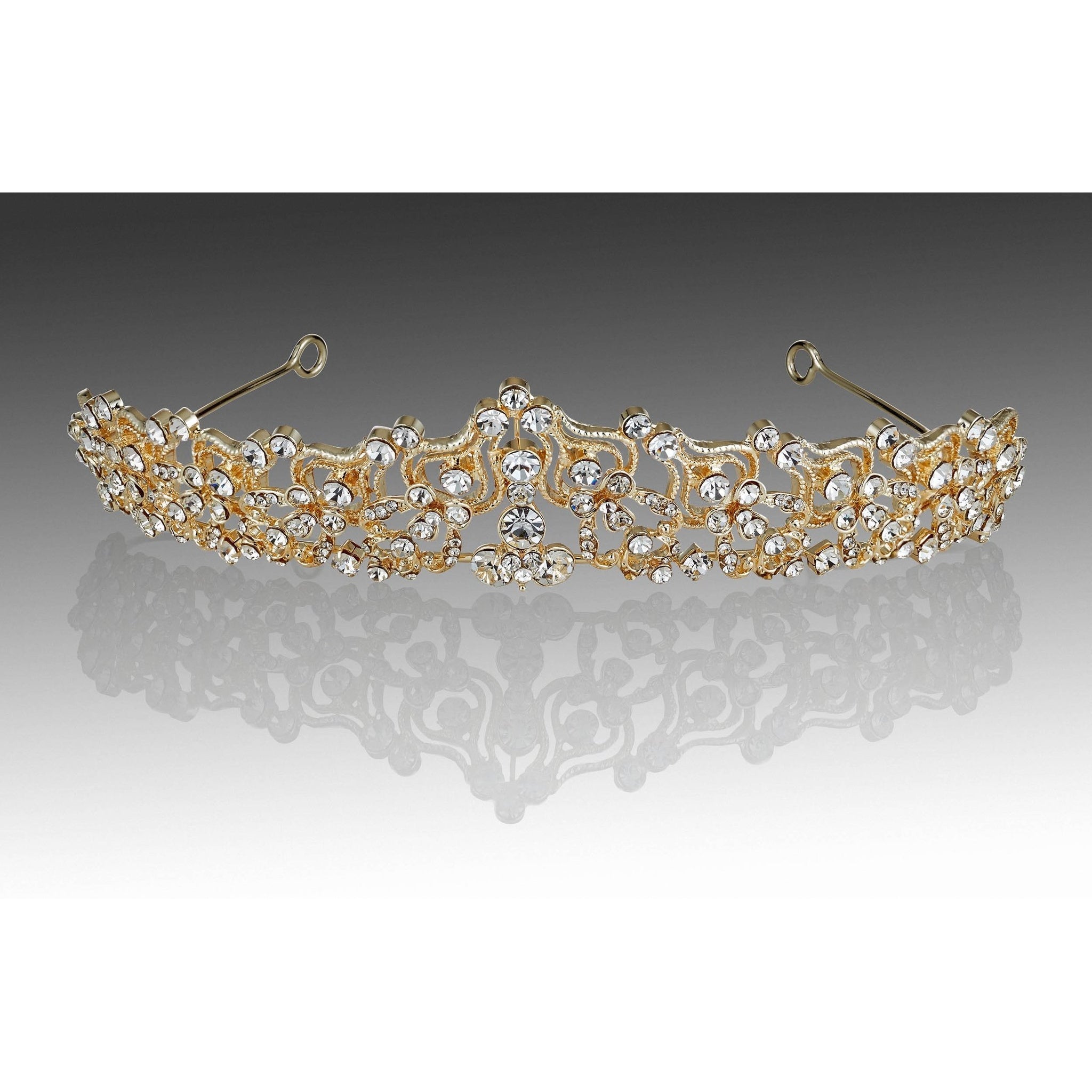 Decadent Gold Crystal Tiara Communion Flower Girl