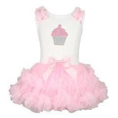 Popatu Silver Cupcake Pettidress birthday party tutu