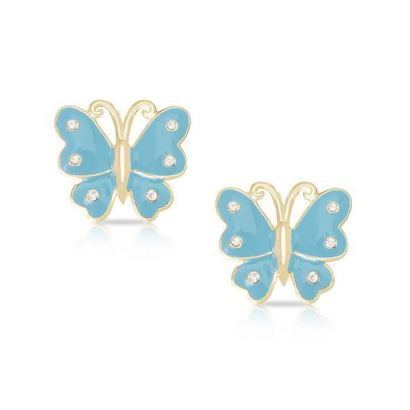 Lily Nily Butterfly Earrings in Pink,, Blue, or Purple