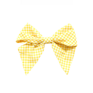 Classic Yellow Gingham Bow