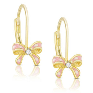 Lily Nily CZ Bow Drop Earrings