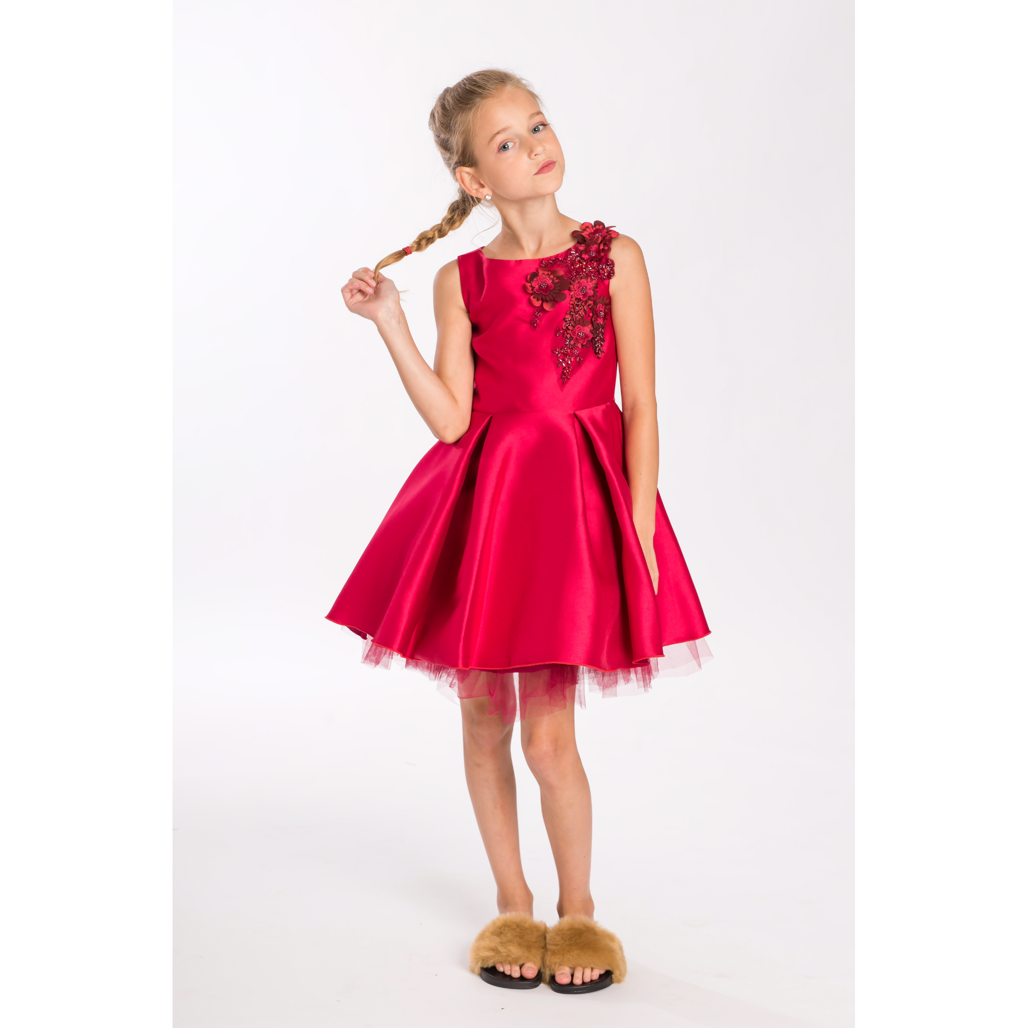 open lace back dress Zoe LTD girls double v-neck zipper back party dress 7 NEW – Makenna's  Threads