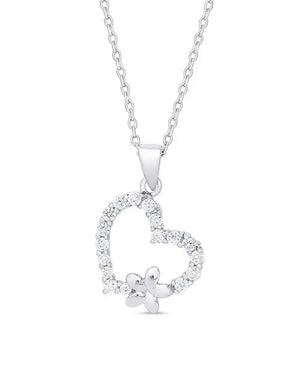 Lily Nily Heart and Flower Pendant