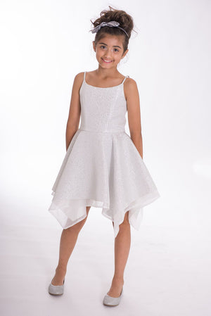 Zoe, Ltd Silver Textured Dress