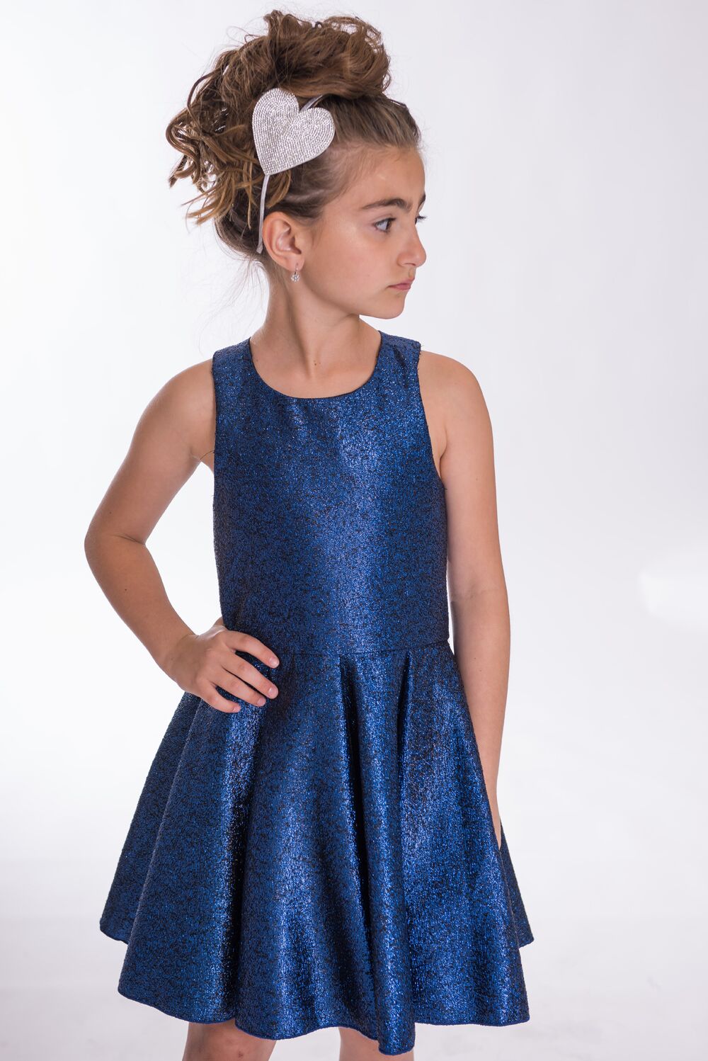 open lace back dress Sadie I Blue I Final Sale main image 0