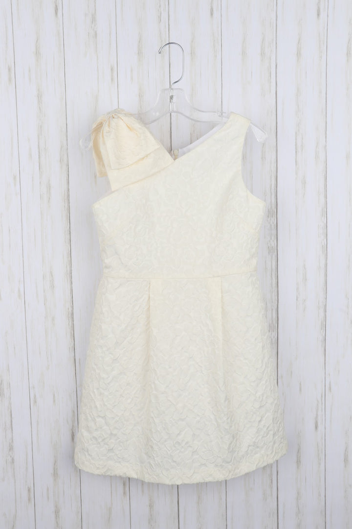 Jacquard Dress with Bow