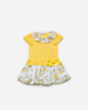 Knit Yellow Woven Dress