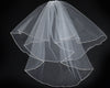 Two Tier Rhinestone Edge Veil