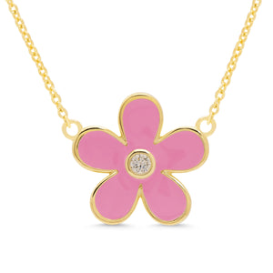 Lily Nily CZ Flower Pendant