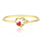 Twin Star Bangle with Dimensional Heart