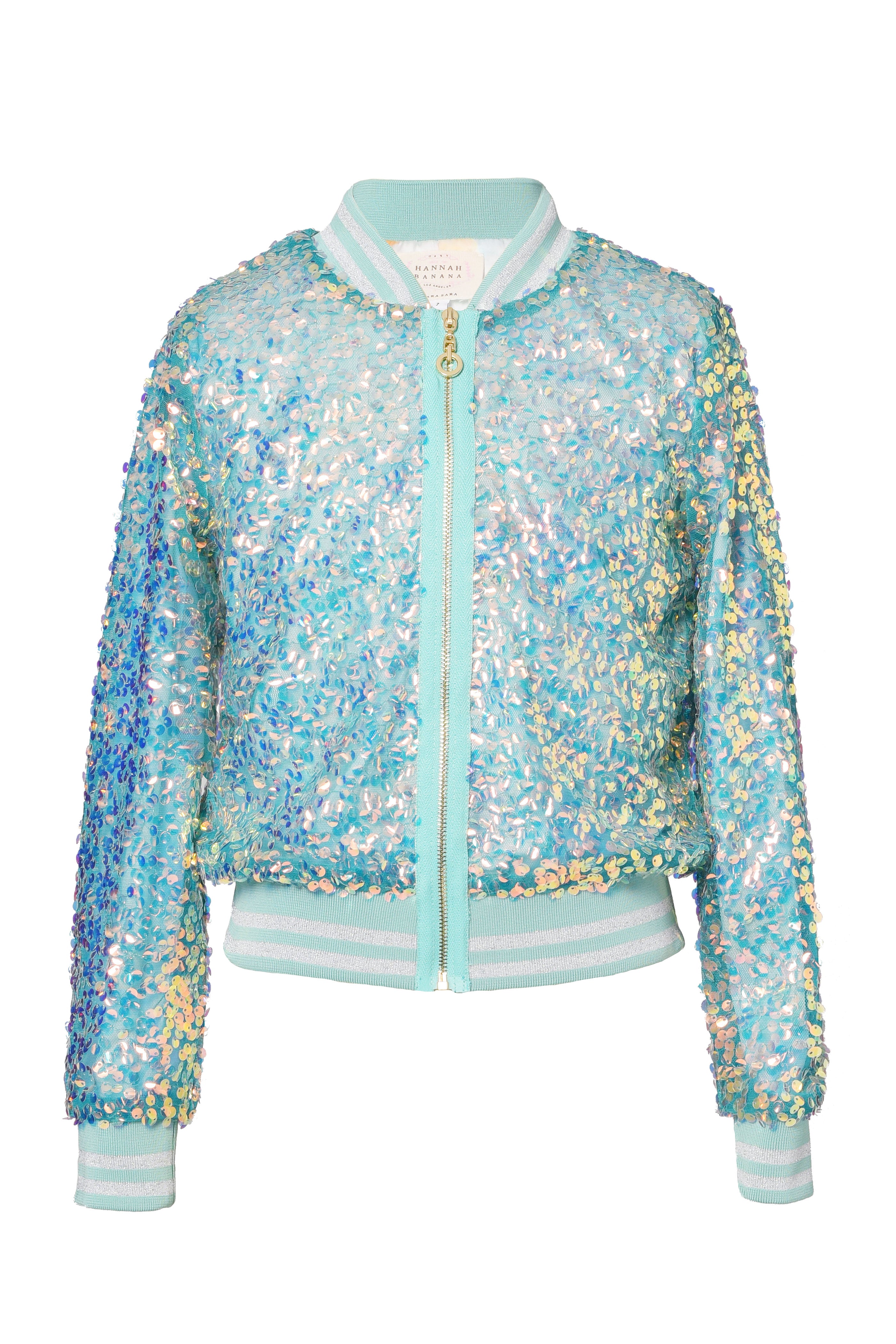 Hannah Banana Green Sequin Jacket