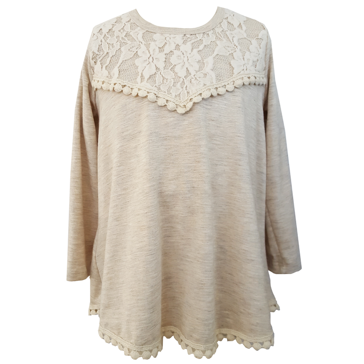 Little Mass Lace Hippie Babe Long Sleeve Top