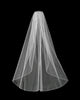 Beaded Edge White Veil
