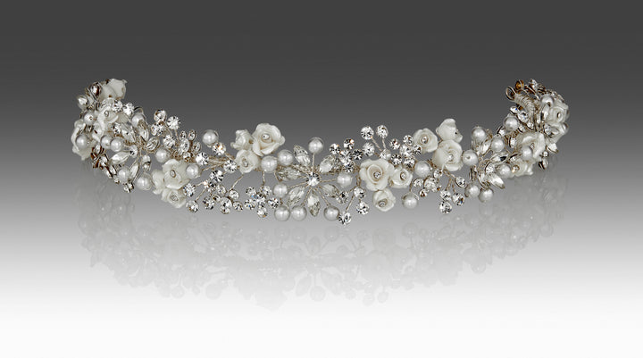 Porcelain Crystal Headpiece