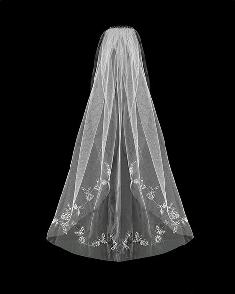 Embroidered Floral Veil