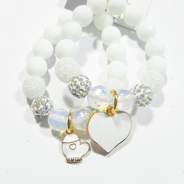 Heart Me Winter White Bracelets