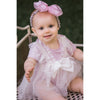 Maeli Rose Lace and Bow Onesie