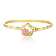 Twin Star Bangle with Dimensional Flower