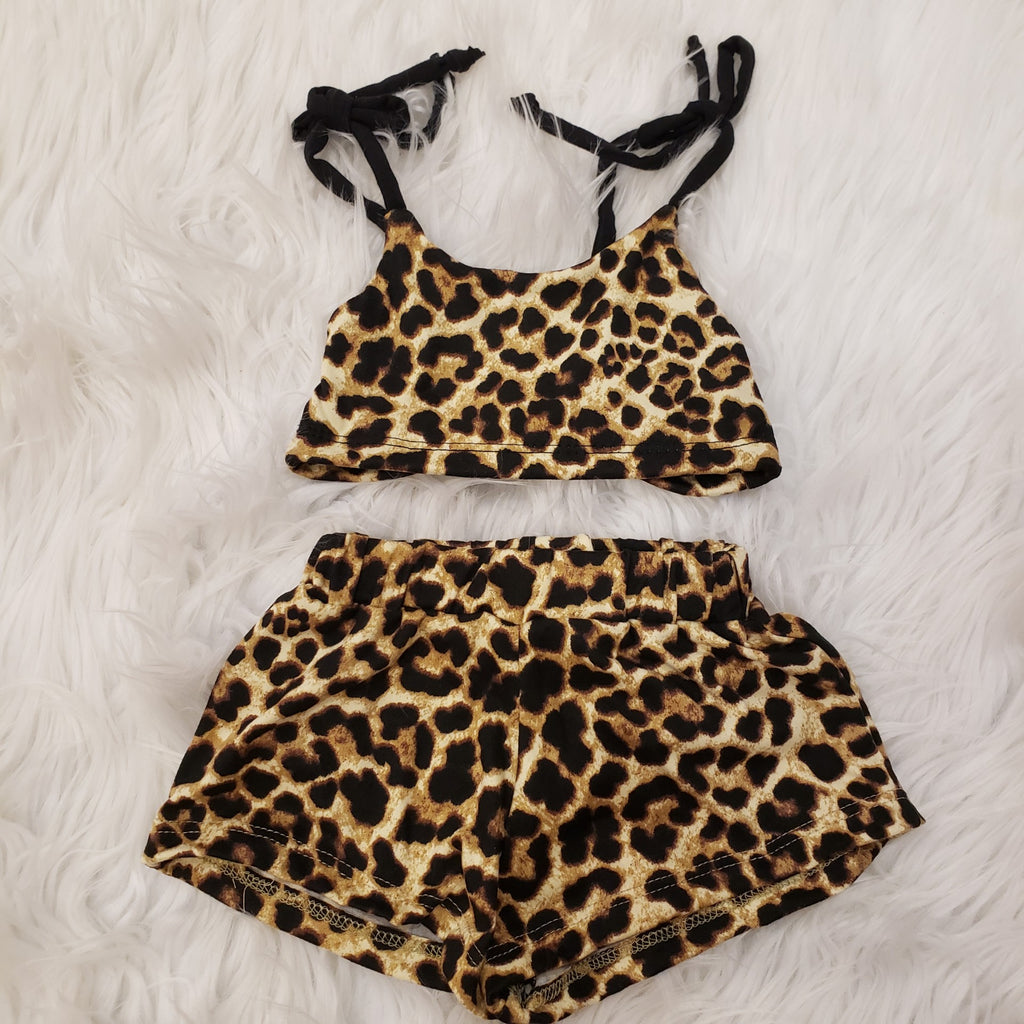 Leopard Two Piece Bathing Suit