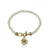 Twin Stars Pearl Bracelet with Pave Flower MOP Charm
