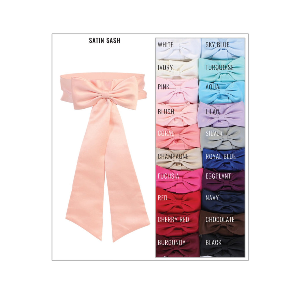 Tip Top Premade Bow Satin Sash