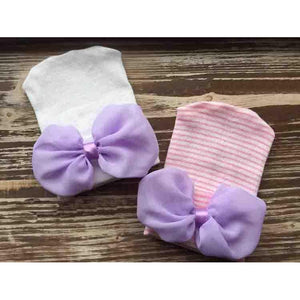 Newborn Cradle Cuties Chiffon Bow Hat