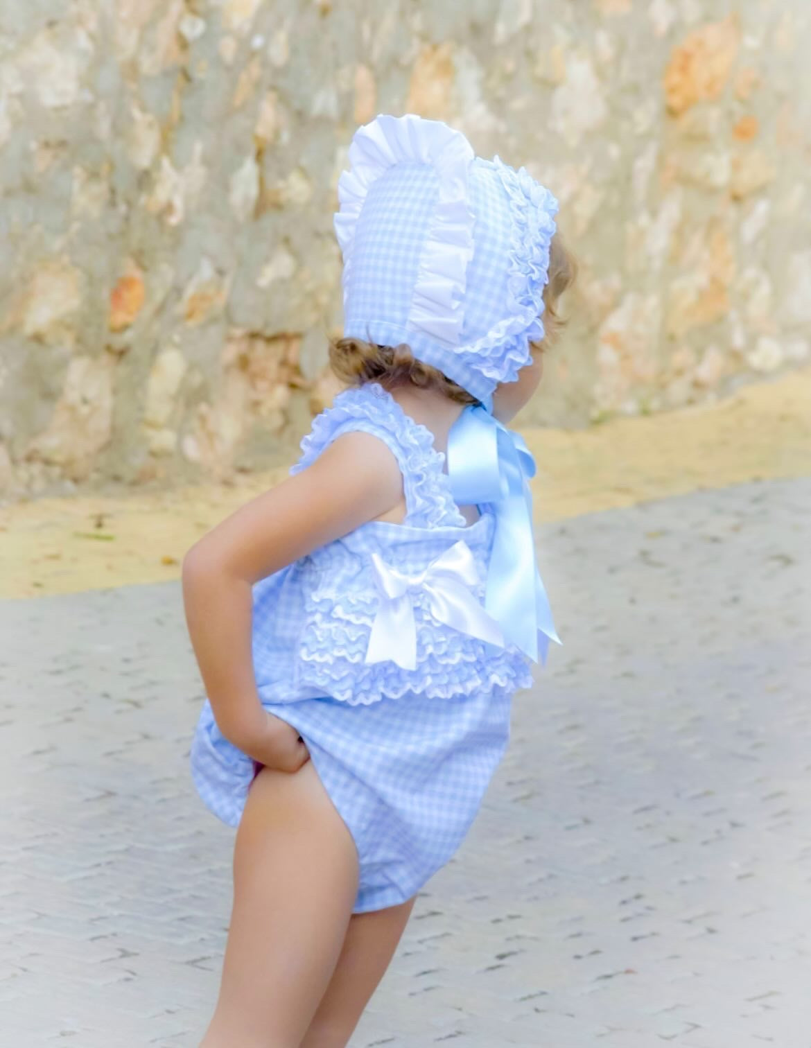 Blue Checkered Bubble