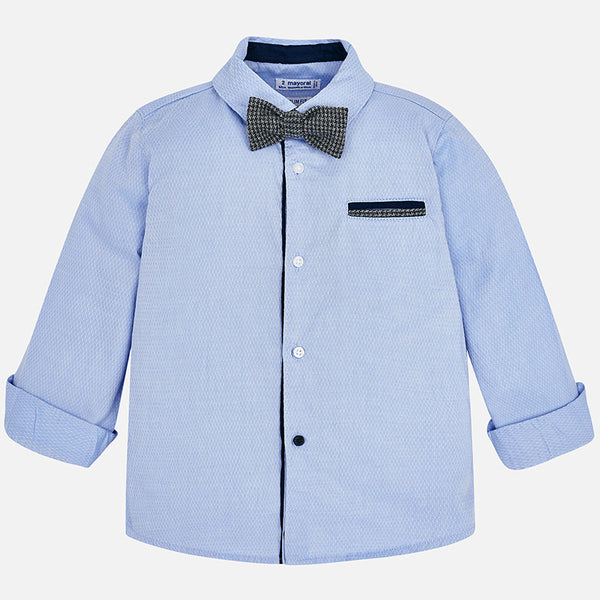 Mayoral Long Sleeve Shirt and Bowtie