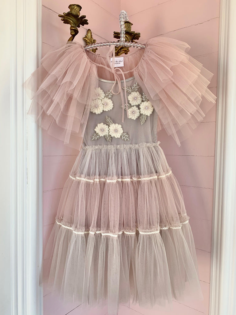 Rose Tulle Capelet